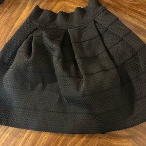 Xhilaration Black Textured Skater Skirt